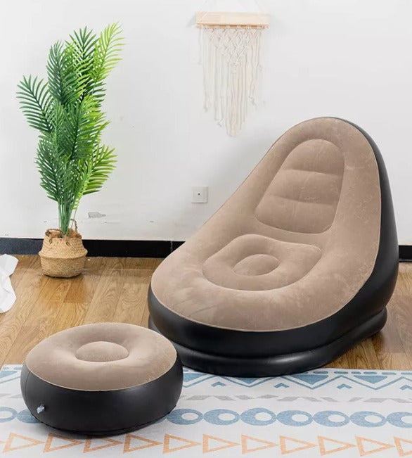 Silla Inflable Con Reposapies