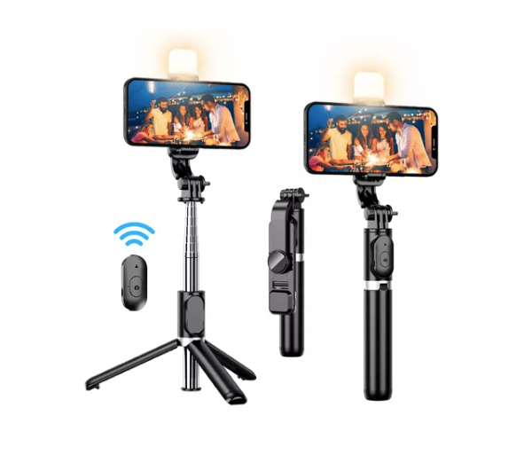 Selfie Stick 3 En 1 Tripode C. Bluetooth