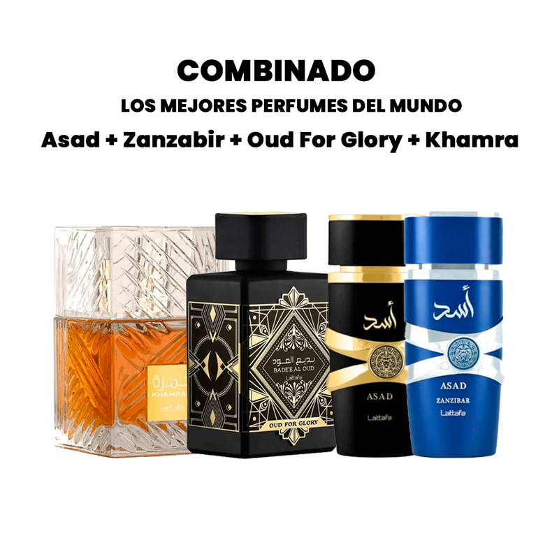 COMBO DE 4 PERFUMES ÁRABES - LOS MEJORES DEL MUNDO